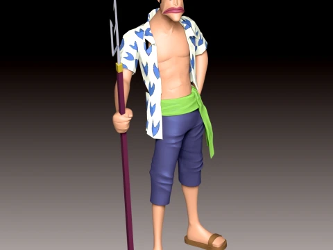 Fish Man Fork - One Piece 3D Print Model