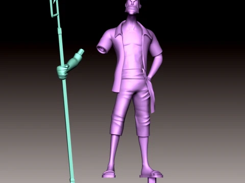 Fish Man Fork - One Piece 3D Print Model