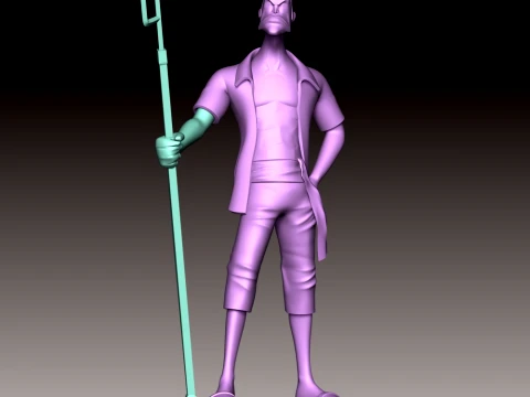 Fish Man Fork - One Piece 3D Print Model