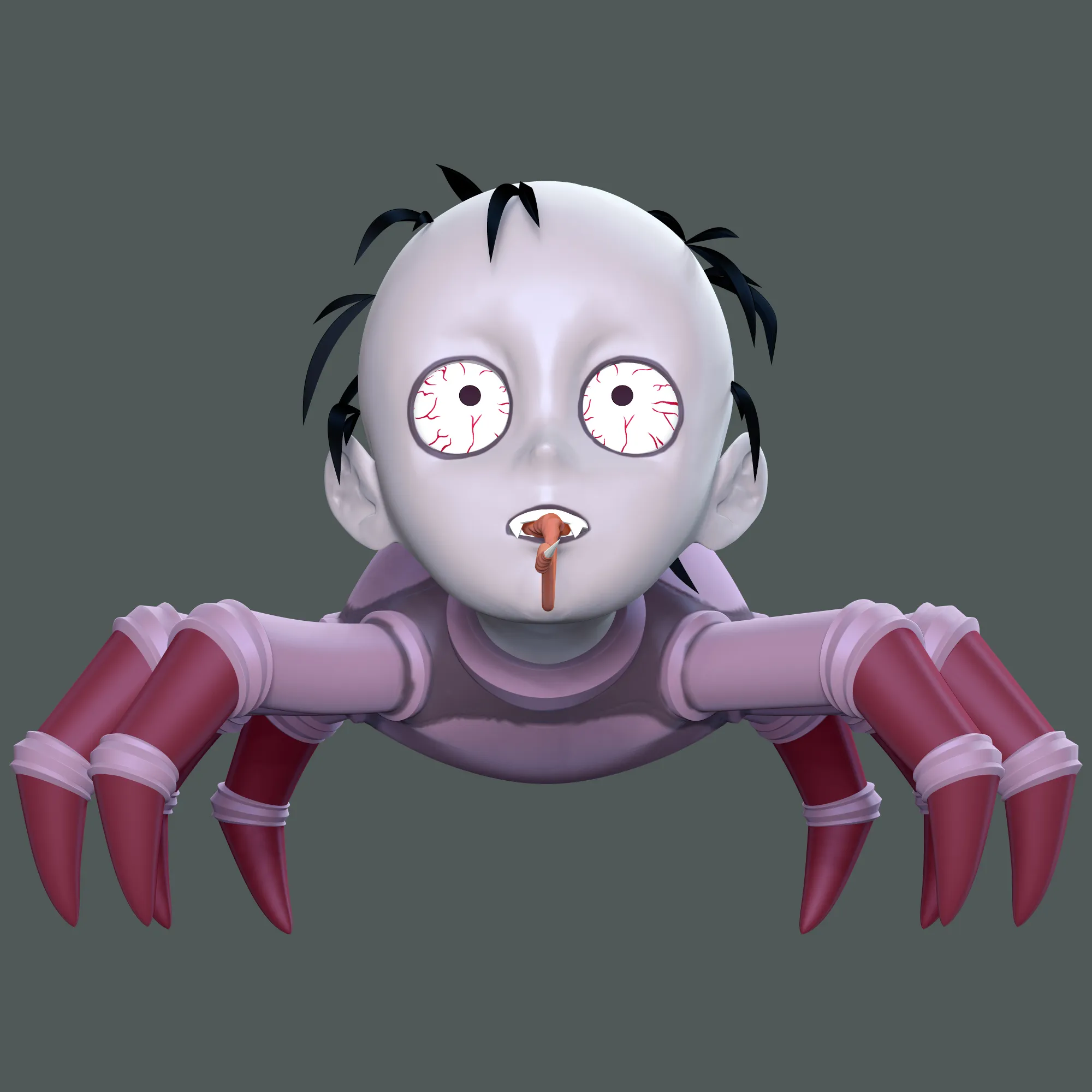 Spider Demon Demon Slayer 3D Print Model .c4d .max .obj .3ds .fbx .stl .blend 