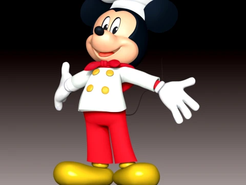 Mickey Mouse Fan Art 3D Print Model