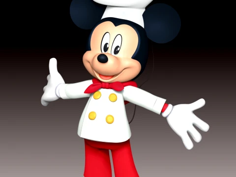 Mickey Mouse Fan Art 3D Print Model