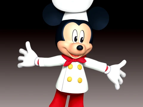 Mickey Mouse Fan Art 3D Print Model