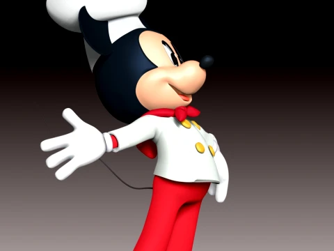 Mickey Mouse Fan Art 3D Print Model