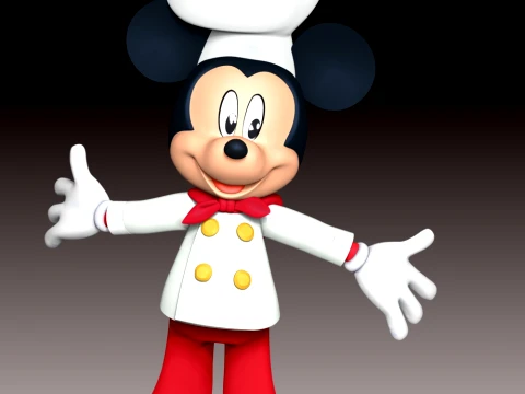Mickey Mouse Fan Art 3D Print Model