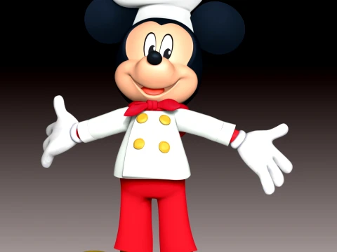 Mickey Mouse Fan Art 3D Print Model