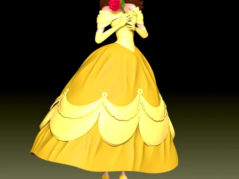 Belle Character 3D Print Model