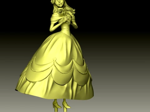 Belle Character 3D Print Model