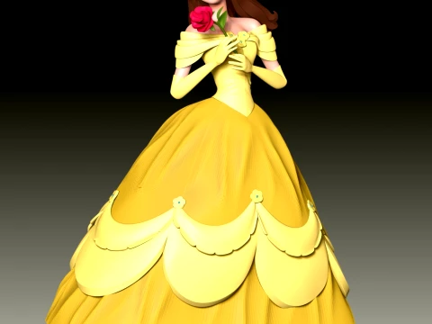 Belle Character 3D Print Model