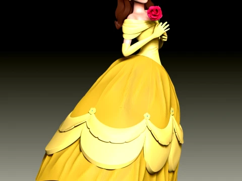 Belle Character 3D Print Model