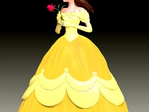 Belle Character 3D Print Model
