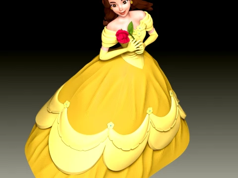 Belle Character 3D Print Model