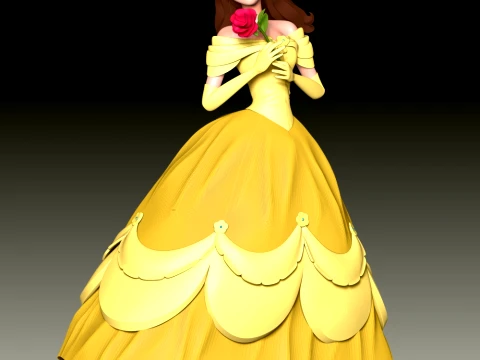 Belle Character 3D Print Model