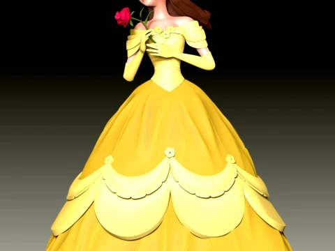 Belle Character 3D Print Model