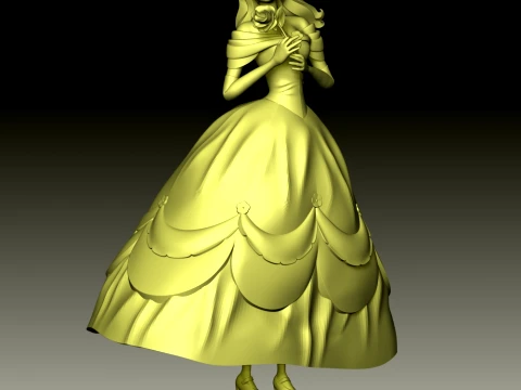 Belle Character 3D Print Model