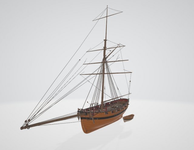 Siobhan Boat 3D Model .c4d .max .obj .3ds .fbx .stl .blend 