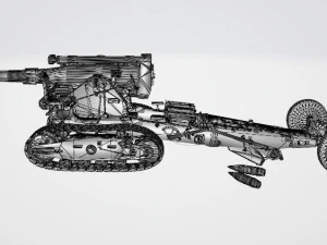 B-4 Howitzer 3D Model