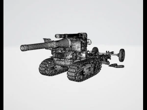 B-4 Howitzer 3D Model