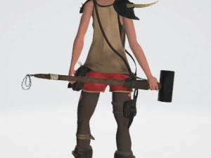 Biker Girl 3D Model