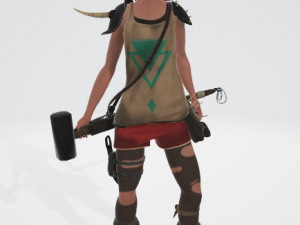Biker Girl 3D Модель
