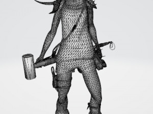 Biker Girl 3D Модель