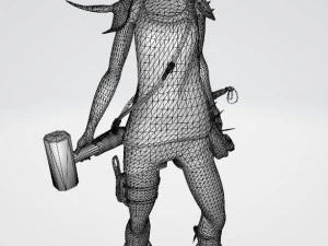Biker Girl 3D Model