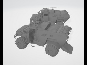 BTR GAZ Hybrit concept 3D Модель
