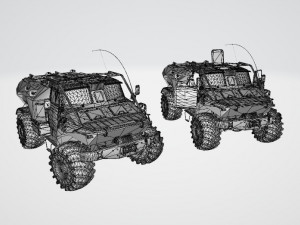 BTR GAZ Hybrit concept 3D Модель