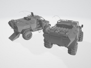 BTR GAZ Hybrit concept 3D Модель