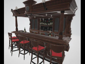 Bar del pub del baldacchino Modello 3D