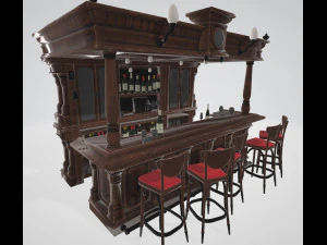 Bar del pub del baldacchino Modello 3D