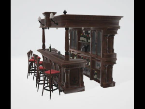 Bar del pub del baldacchino Modello 3D