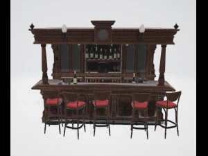 Bar del pub del baldacchino Modello 3D