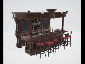 Bar del pub del baldacchino Modello 3D