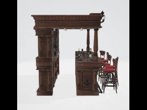 Bar del pub del baldacchino Modello 3D