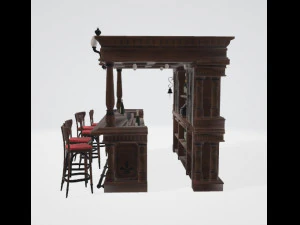 Bar del pub del baldacchino Modello 3D