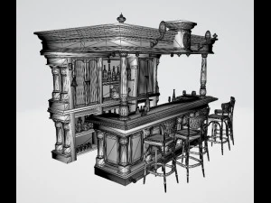 Bar del pub del baldacchino Modello 3D