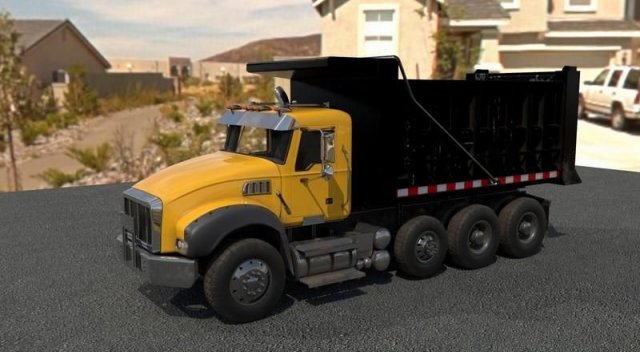 Dump Trusk Modello 3D .c4d .max .obj .3ds .fbx .stl .blend 
