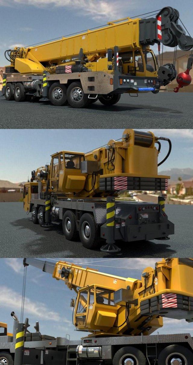 Crane Trusk 3D-Modell .c4d .max .obj .3ds .fbx .stl .blend 