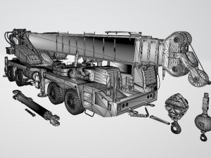 Crane Trusk 3D-Modell
