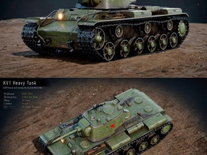 KV-1 Heavy Tank 3D 모델