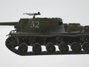 SU-152 Soviet Tank PBR 3D Model