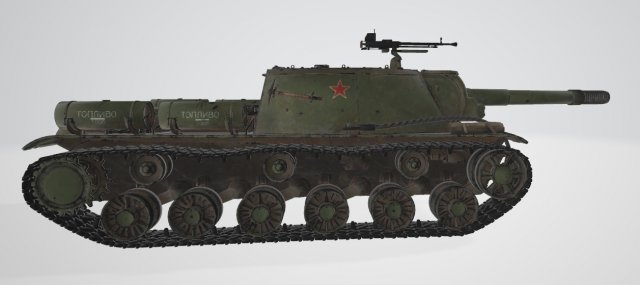 Download SU-152 Soviet Tank PBR 3D Model
