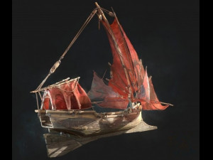 Colibri rowboat Modello 3D