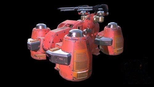 FLYING MACHINE PBR 3D Модель .c4d .max .obj .3ds .fbx .stl .blend 