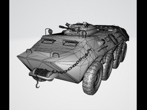 BTR Military Vehicle 3D Model