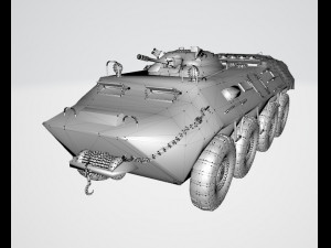 BTR Military Vehicle 3D Model