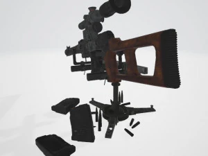Fucile da cecchino speciale VSS Vintorez Modello 3D
