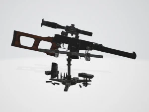 Fucile da cecchino speciale VSS Vintorez Modello 3D