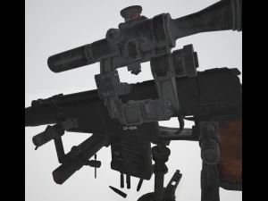 Fucile da cecchino speciale VSS Vintorez Modello 3D